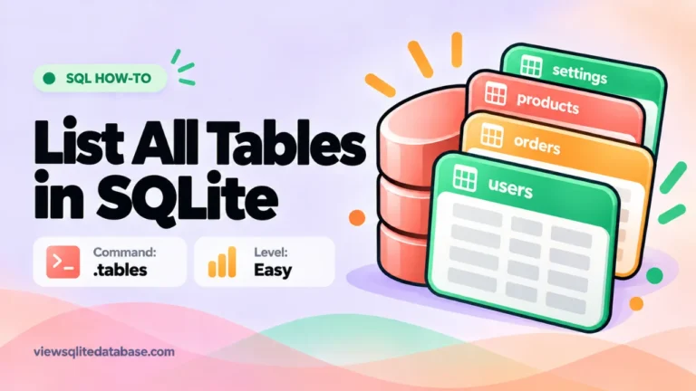 List All Tables in SQLite thumbnail