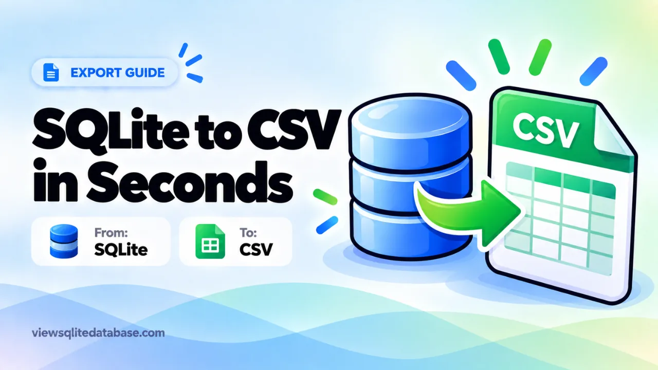 SQLite to CSV in Seconds thumbnail
