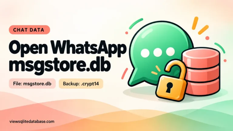 Open WhatsApp msgstore.db thumbnail